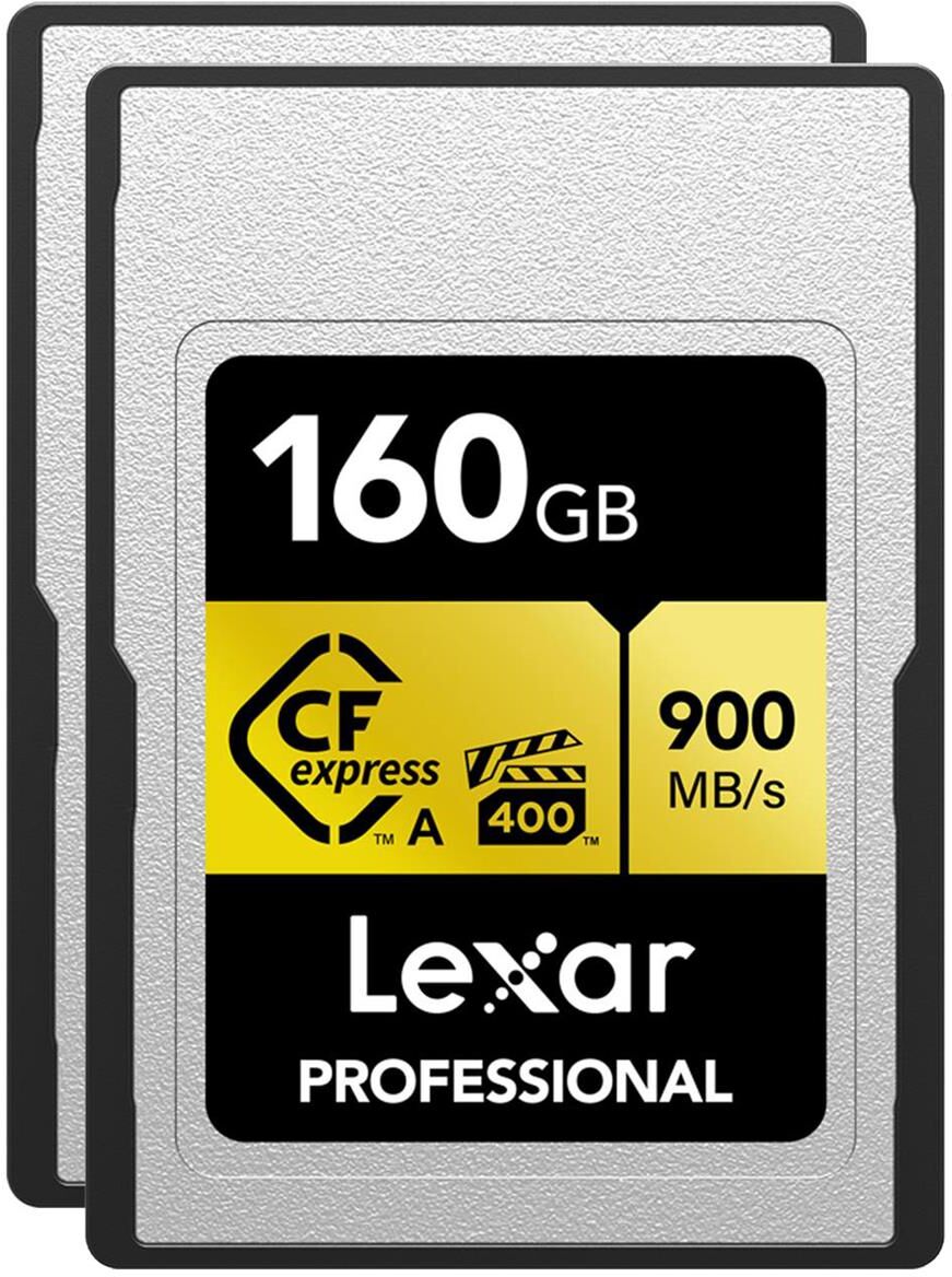 Lexar Gold Series Professional 160GB CFexpress Type-A Memory Card, 2-Pack