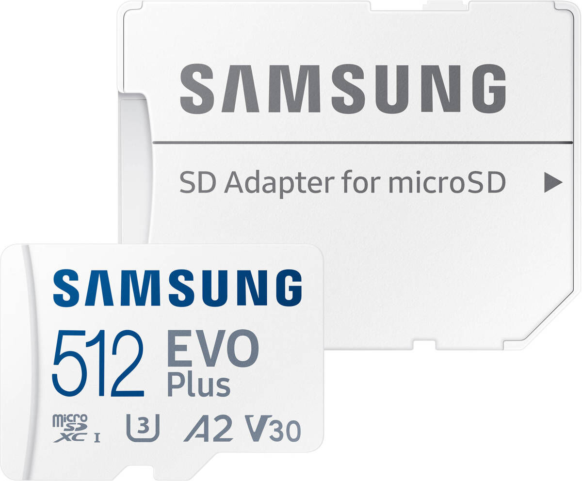 Samsung EVO Plus 512GB UHS-I microSDXC Memory Card with SD Adapter