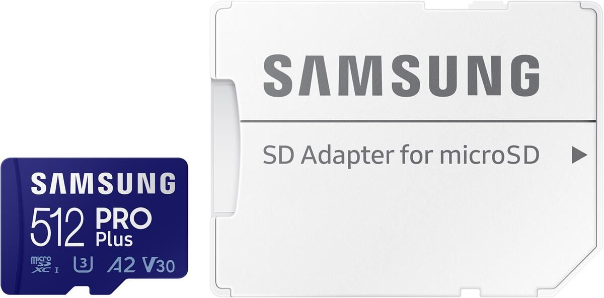 Samsung PRO Plus UHS-I microSDXC Memory Card with SD Adapter, Blue 512GB