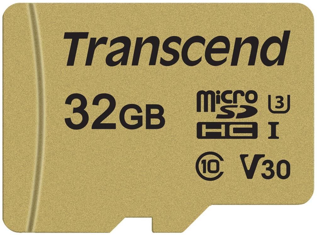 Transcend 32GB 500S UHS-I U3 microSDHC Memory Card