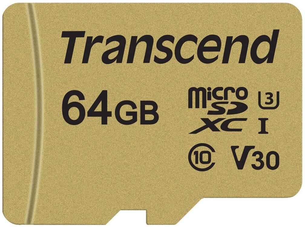 Transcend 64GB 500S UHS-I U3 microSDXC Memory Card