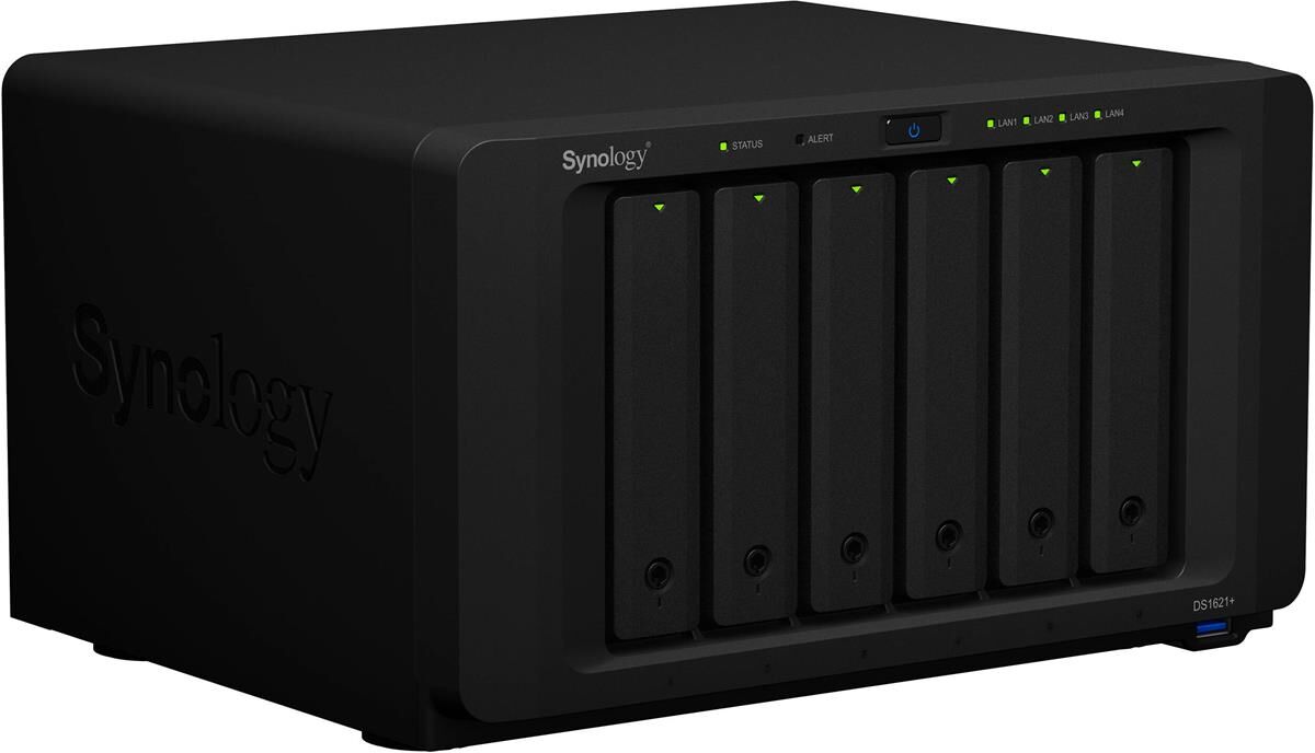 Synology DiskStation DS1621+ 6-Bay NAS Enclosure, 4-Core 2.2GHz, 4GB RAM, No HDD