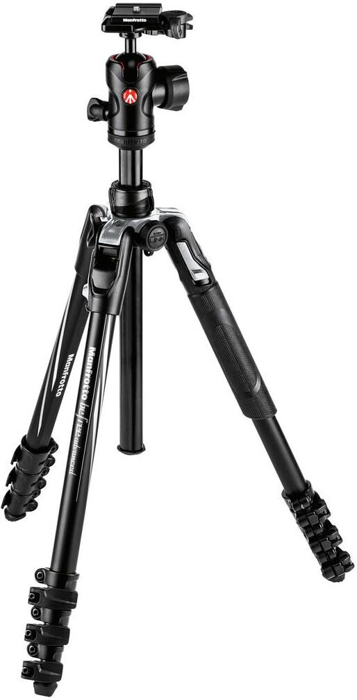 Manfrotto Befree Advanced Lever 4-Section Al Travel Tripod with Ball Head, Black