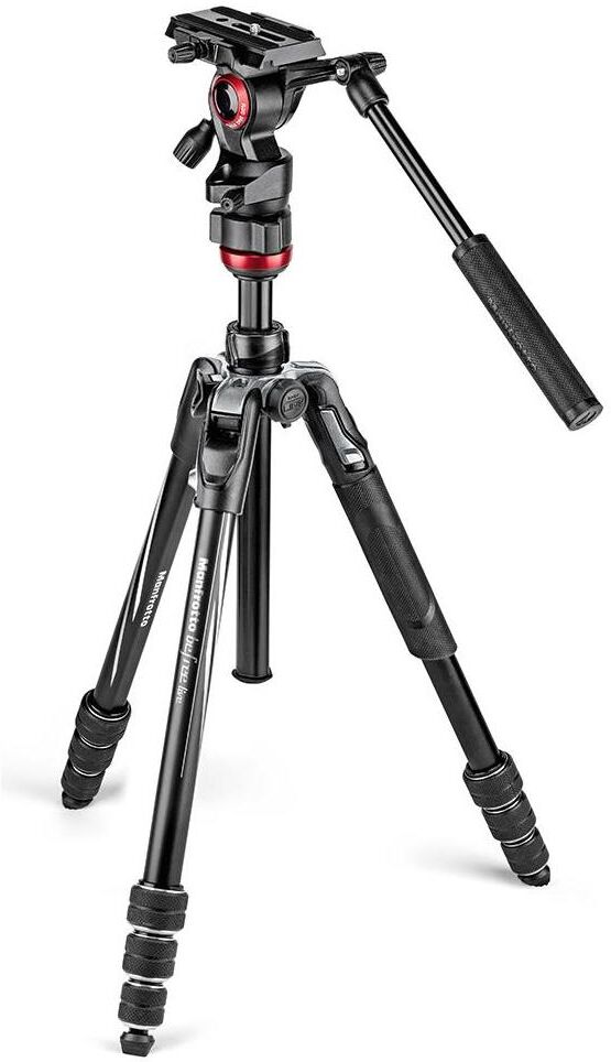 Manfrotto Befree Live 4-Section Al Travel Video Tripod w/Fluid Head,Black/Silver