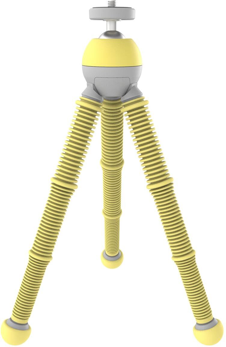 Joby PodZilla Flexible Medium Tripod Kit,GripTight 360 Degree Phone Mount,Yellow