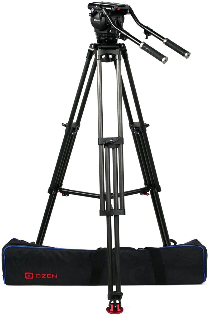 OZEN 18CF1HDS 2-Section Heavy-Duty CF Tripod w/AGILE 18S 100mm Fluid Head,S-Loc