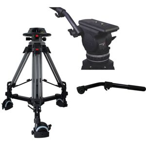 Cartoni P20 Pedestal with Focus 18 Head, 2 Pan Bars, 100mm Adapter and Pump