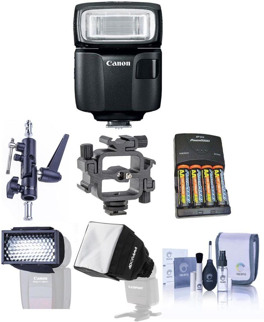 Canon Speedlite EL-100, Shoe Mount Flash USA Warranty With Pro Accessory Bundle