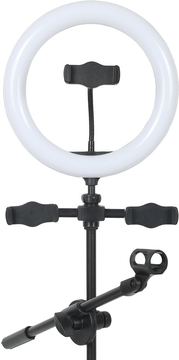 CAD Audio PodMaster LS5 10&quot; LED Desktop Ring Light w/3x Phone Holders &amp; Boom Arm