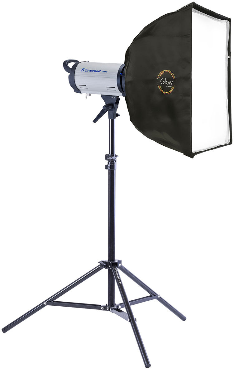 Flashpoint SOLO Softbox Head &amp; Shoulders 1220M MonoLight Kit