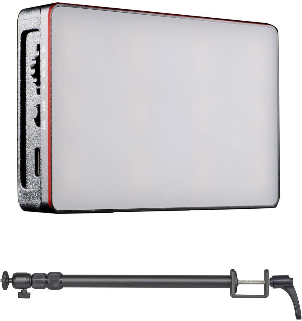 Aputure MC 5W RGBWW Mini LED Light, with Godox ES-TMR Telescopic Mounting Rod