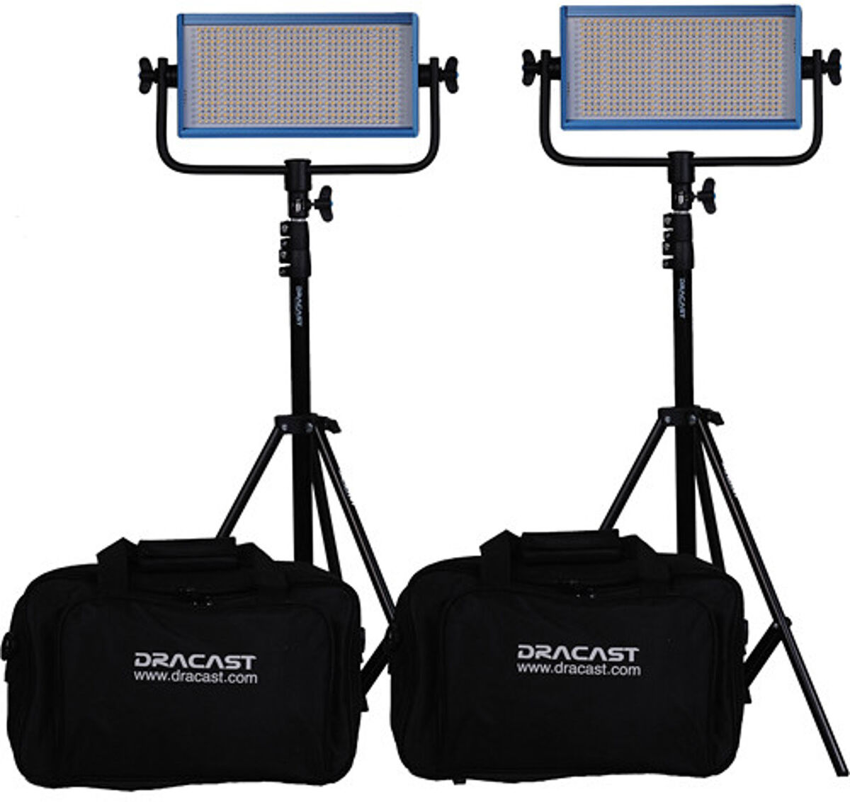 Dracast Pro Series Bi-Color LED 3-Light Interview Kit w/LED500 &amp; LED240, V-Mount