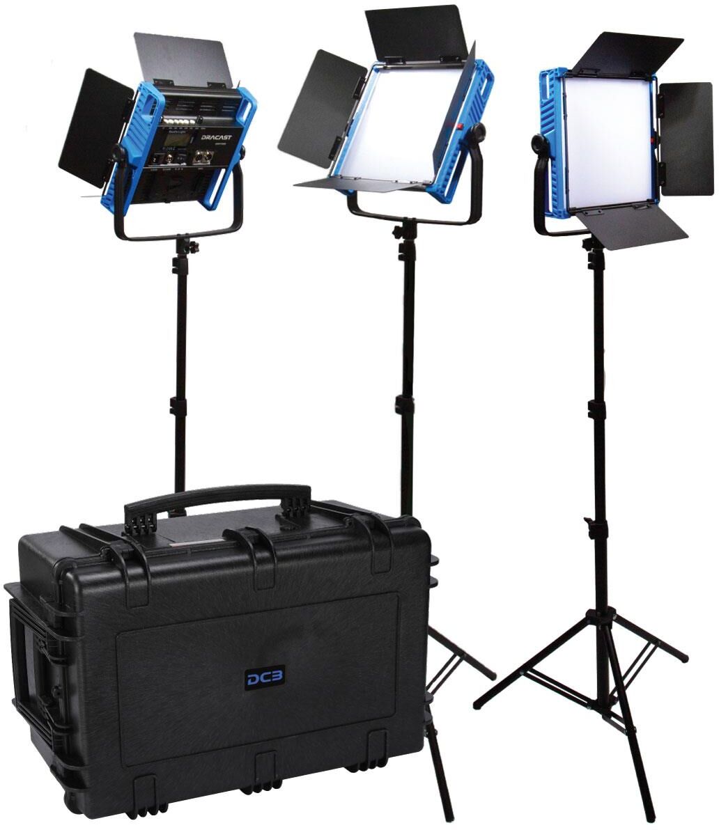 Dracast Kala Plus Series LED1000 60W Bi-Color LED 3-Light Kit with Travel Case