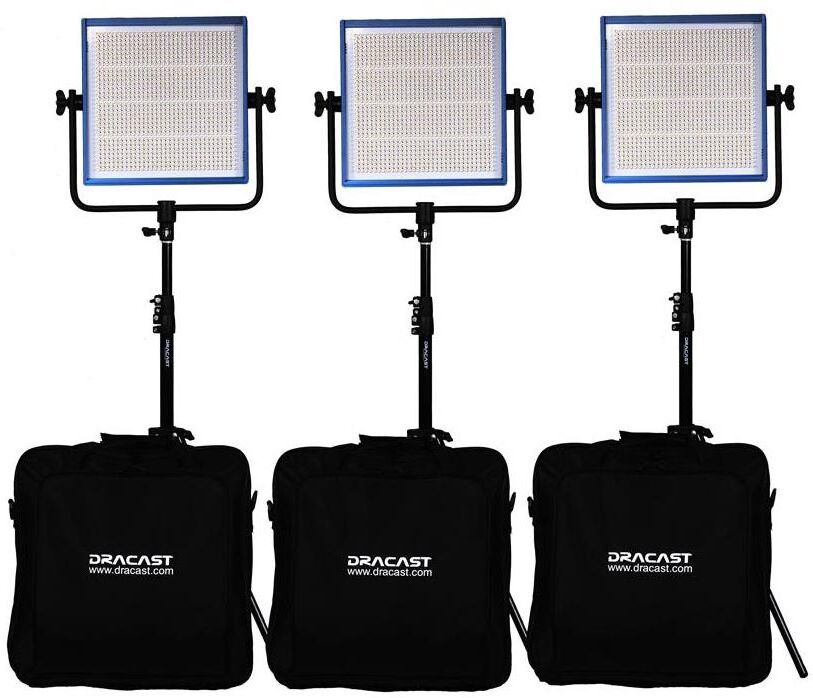 Dracast Plus Series Studio Tungsten 3-Light Complete Kit