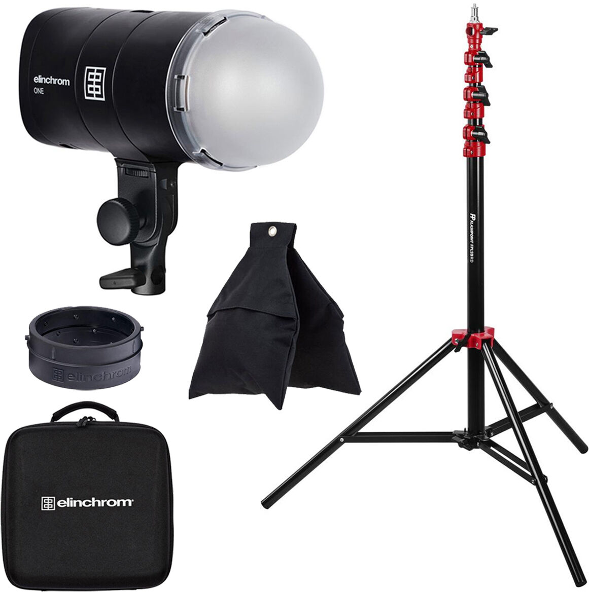 Elinchrom ONE 131Ws Off-Camera Flash Kit with 9.5' Stand and Weight Sand Bag