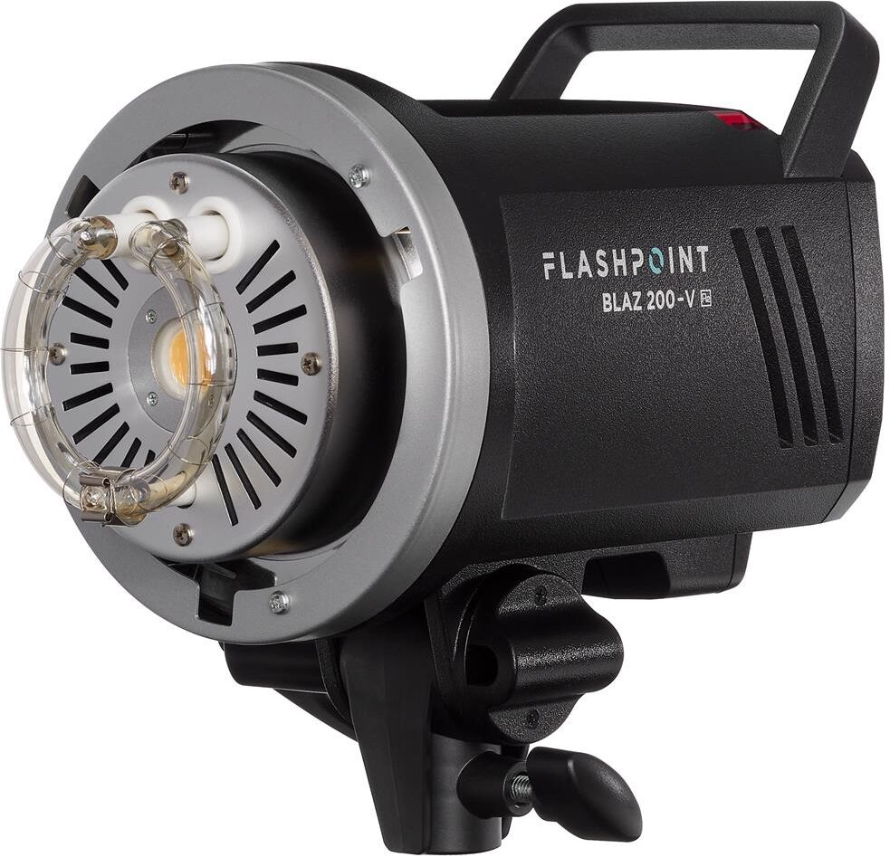 Flashpoint BLAZ 200-V 200W R2 Studio Monolight Flash w/10W LED Lamp,Bowens Mount