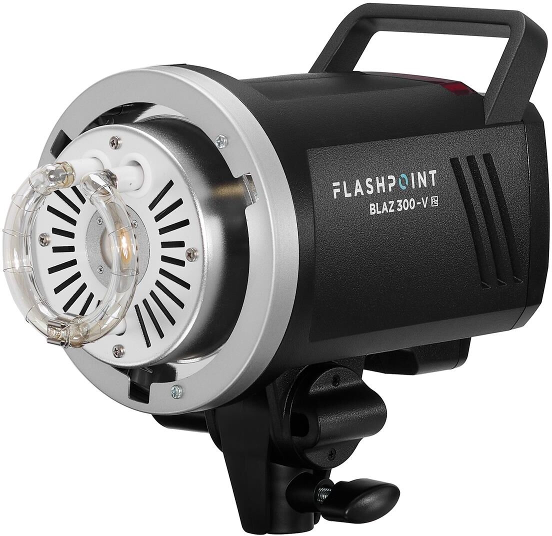 Flashpoint BLAZ 300-V 300Ws R2 Studio Monolight Flash, 10W LED Lamp,Bowens Mount