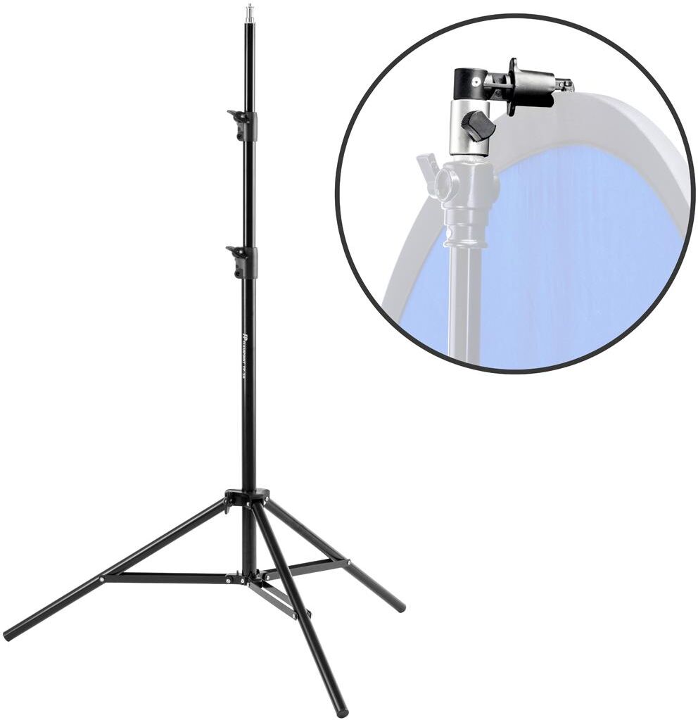 Flashpoint Backdrop and Reflector Holder Clip With 7' Light Stand Kit