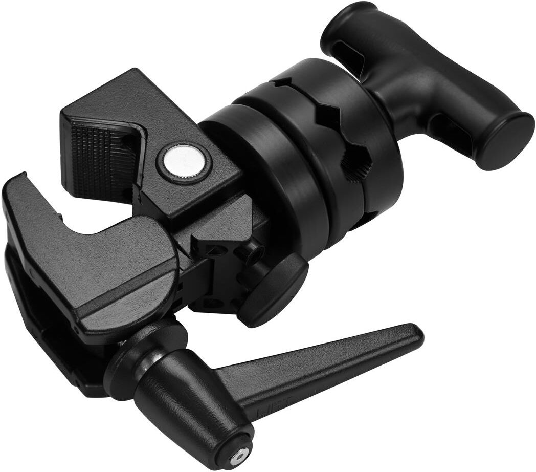 Flashpoint 2.5&quot; Pro Grip Head with Super Clamp and Ratchet Handle, Black