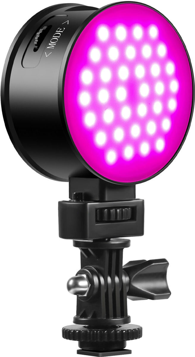 GVM 7SM 7W Bi-Color and RGB Double-Sided Mini On-Camera LED Video Light