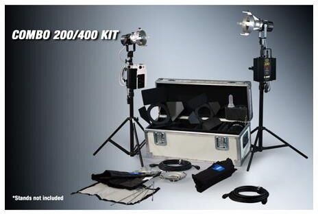 K 5600 Joker-Bug 200 / 400 Combination PAR Lamp Head Complete Kit, with Two Single Cases, AC / DC Anton Bauer