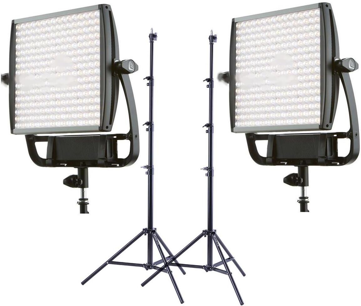 Litepanels 2 Pack Astra 6X Bi-Color LED Panel W/9' Auto Stand