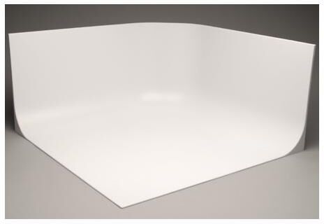 MyStudio Mystudio MS32 Seamless Cyclorama Background Sweep w/90 Degree Corner, 32x32x16&quot;