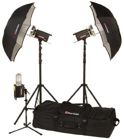 Norman 3 Light Travel/Studio Kit w/2 ML600 &amp; 1 ML400 Monolights, Stands, Case