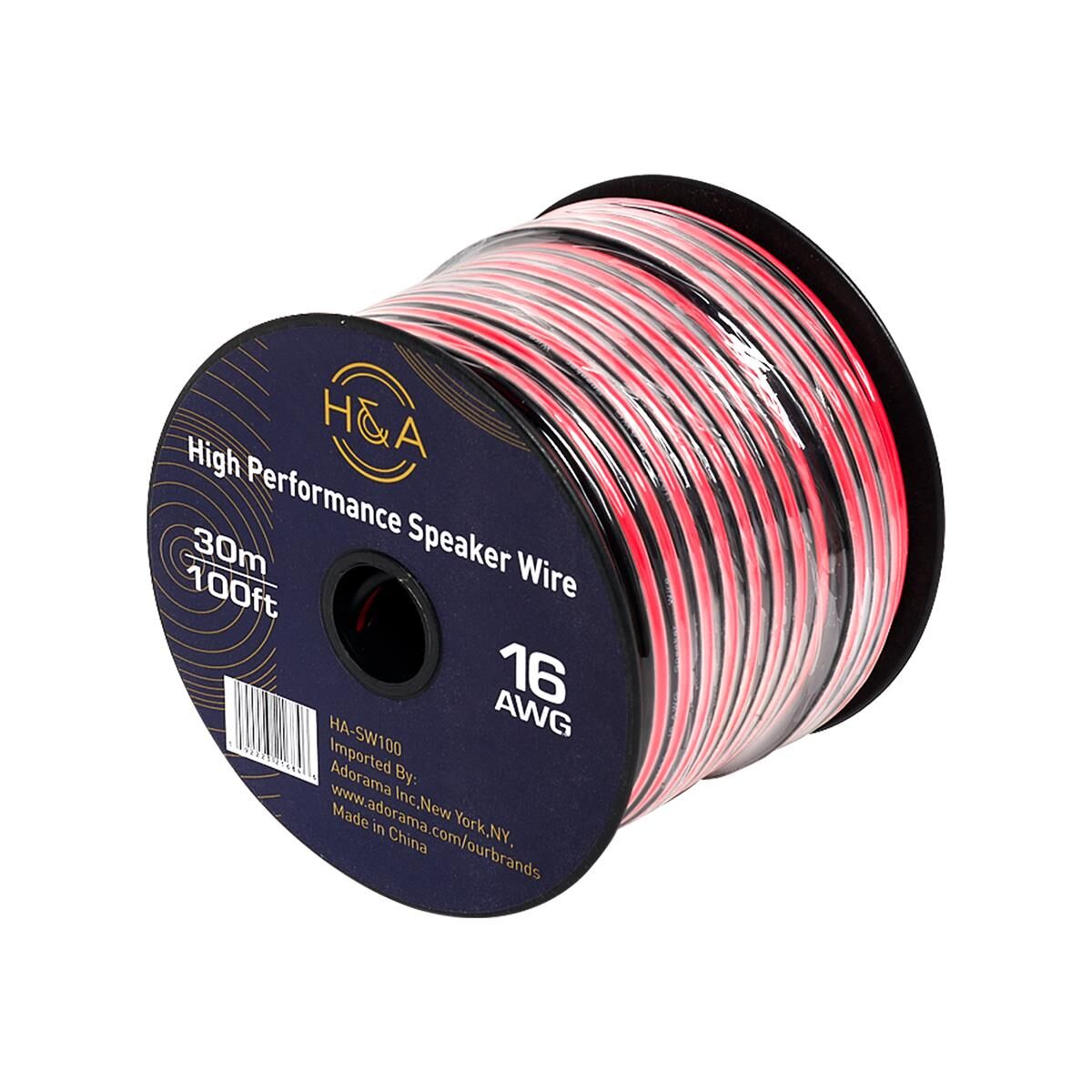 H&amp;A 16 AWG Speaker Wire Cable (100' Spool)