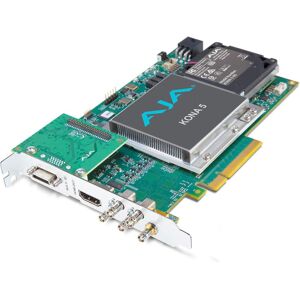 AJA KONA 5 12G-SDI I/O, 10-Bit PCIe Card, HDMI 2.0 Output, PCIe Power, No Cable