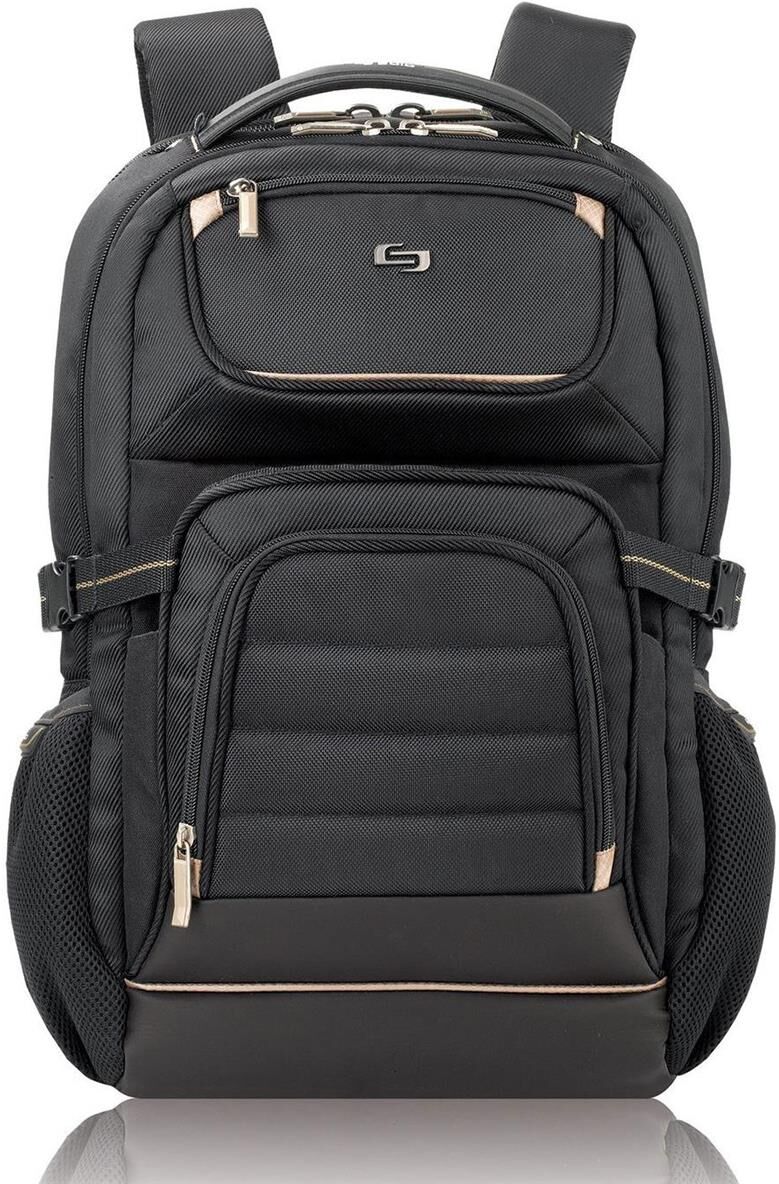 Solo Bags 17.3&quot; Pro Laptop Backpack, Black/Gold