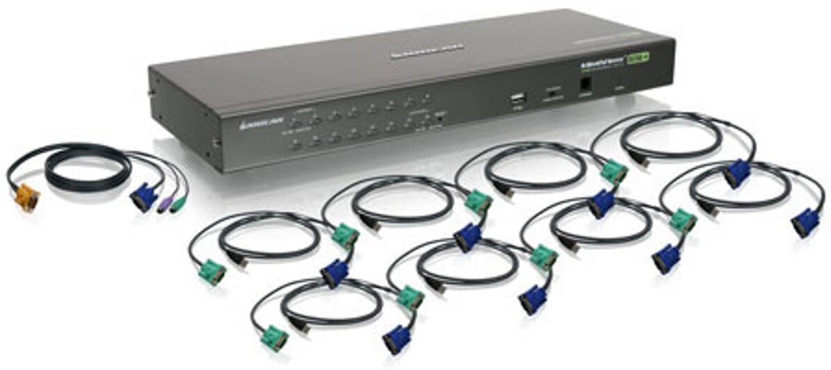 IOGear 16 Port USB PS/2 Combo KVM Switch with Cables