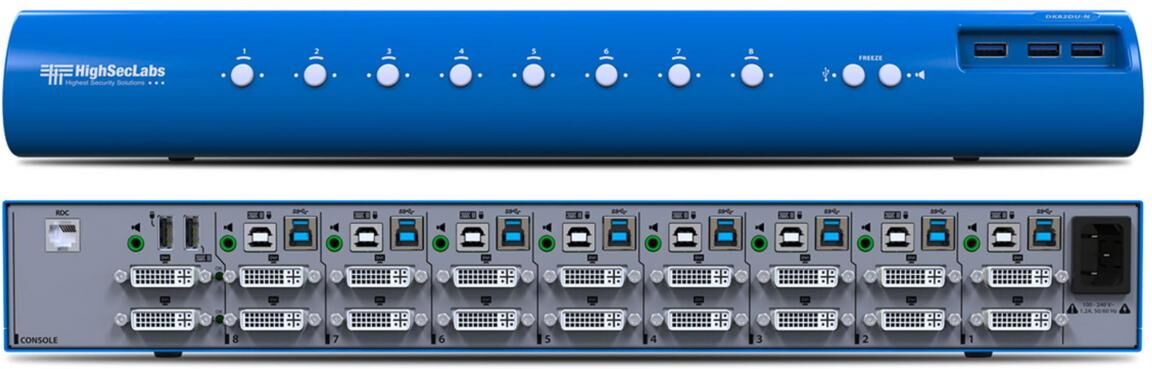 Kramer Electronics DK82DU-N Dual Head 8-Port 4K30 UHD DVI-I KVM Switch