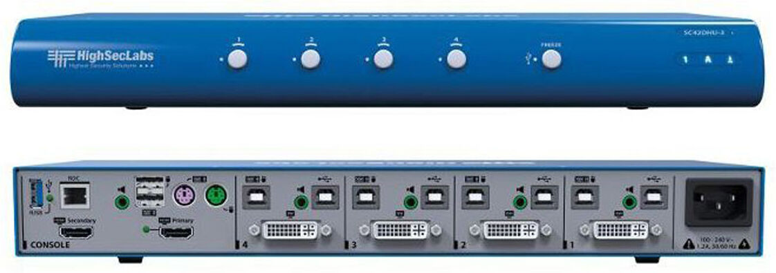 Kramer Electronics SC42DHU-N HighSecLabs 4-Port KVM Combiner Switch