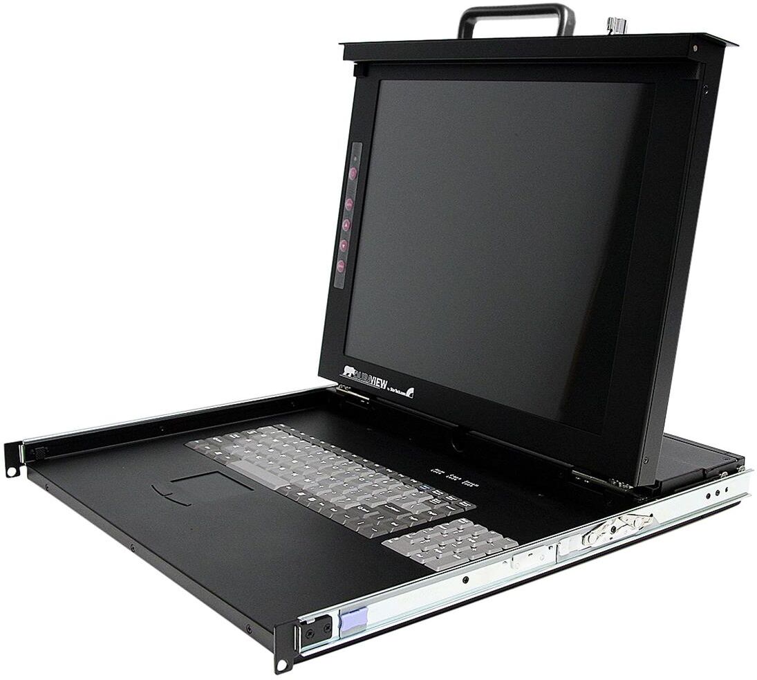 StarTech 1U 17&quot; Rackmount LCD Console with 8 Port Multi-Platform KVM Switch