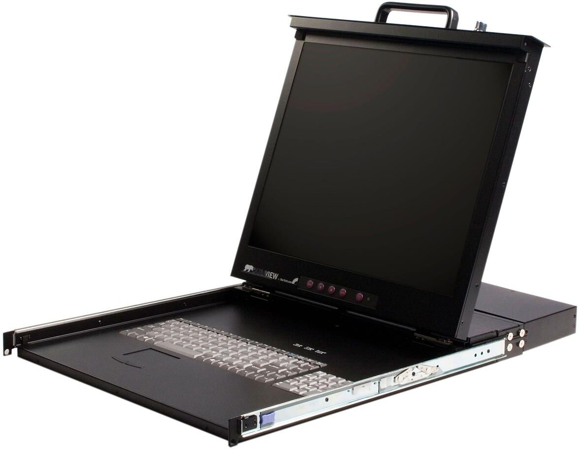 StarTech 1U 17&quot; Rackmount LCD Console with Integrated 16 Port KVM Switch