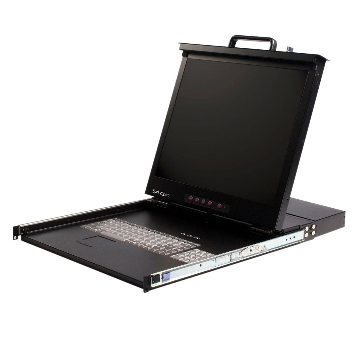 StarTech 1U 19&quot; Rackmount LCD Console with Integrated 8 Port KVM Switch