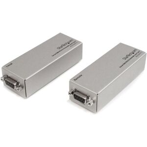 StarTech 3300' Serial DB9 RS232 Extender over Cat 5, Silver