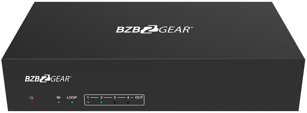 BZB GEAR BZBGEAR BG-UDA-E14 1x4 4K UHD HDMI HDBaset Splitter/Distribution Amplifier