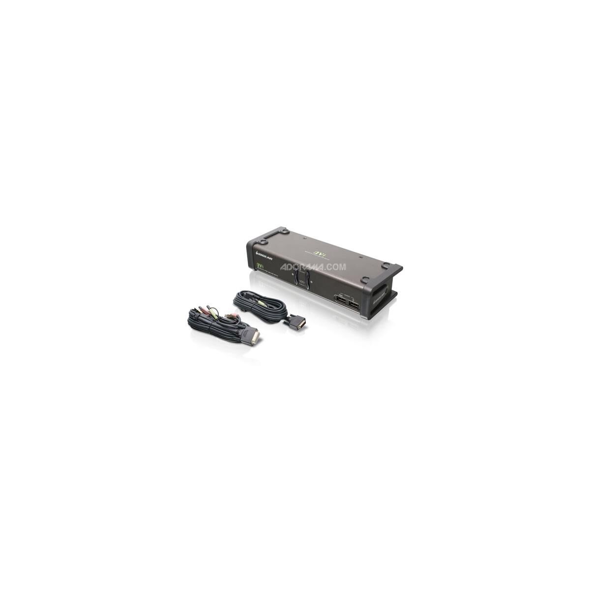 IOGear 2 Port DVI KVMP Switch with Cables, USB Console