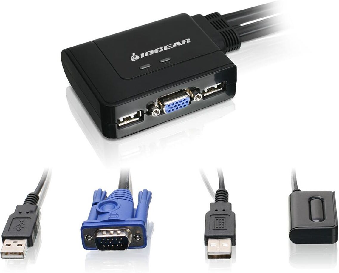 IOGear GCS22U 2-Port USB KVM Switch with Built-in Cable