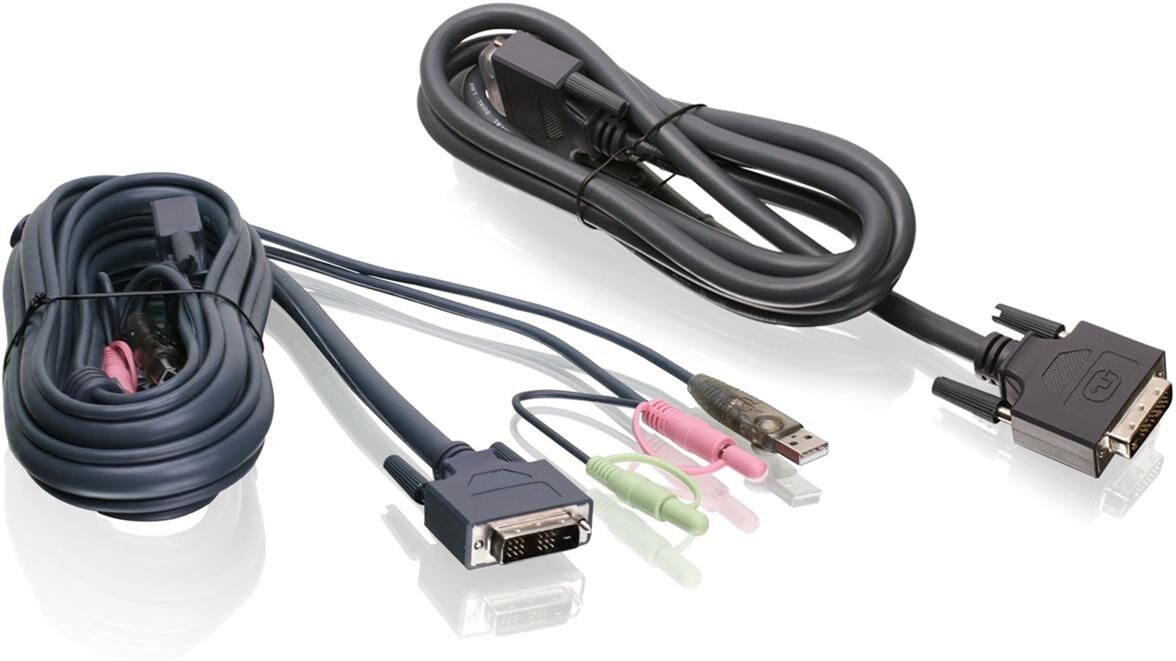 IOGear 6' Dual View Dual-Link DVI /USB KVM Cable Kit with Audio