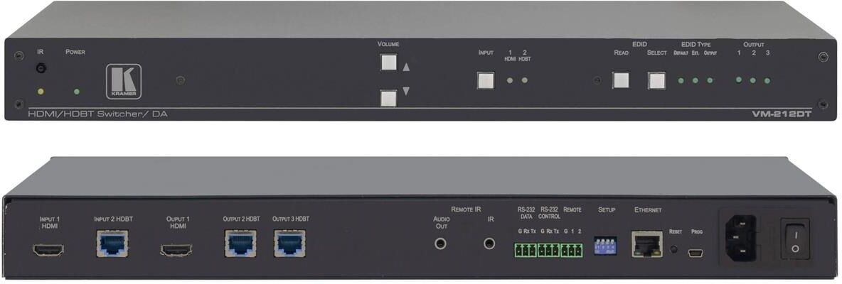 Kramer Electronics VM-212DT 2x1:2 4K UHD HDMI/HDBaseT Distribution Amplifier