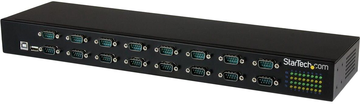 StarTech 16 Port RS232 Multiplexer Rackmount FTDI USB to Serial COM Adapter Hub