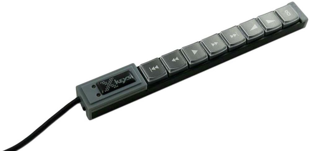 X-Keys XK-8 8-Key USB Stick for KVM Control, Blue Backlighting