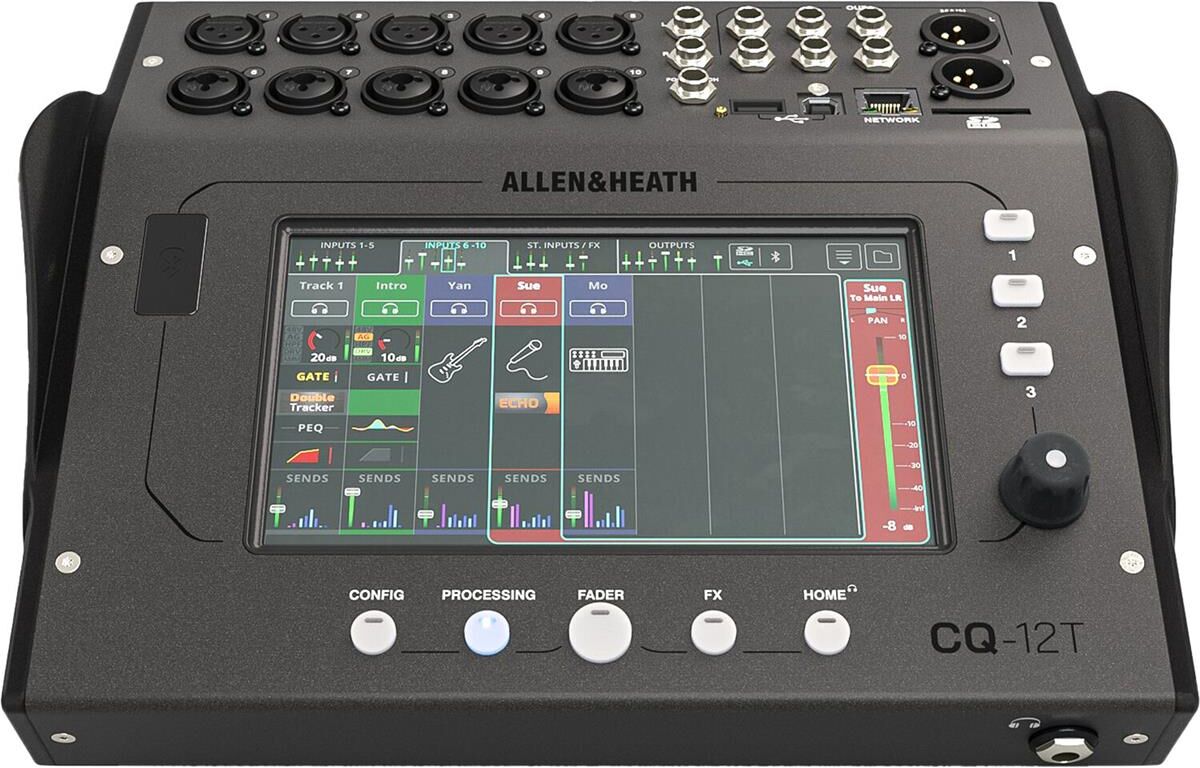 Allen & Heath Allen &amp; Heath CQ-12T Ultra-Compact 12-Channel Digital Mixer with 7&quot; Touchscreen