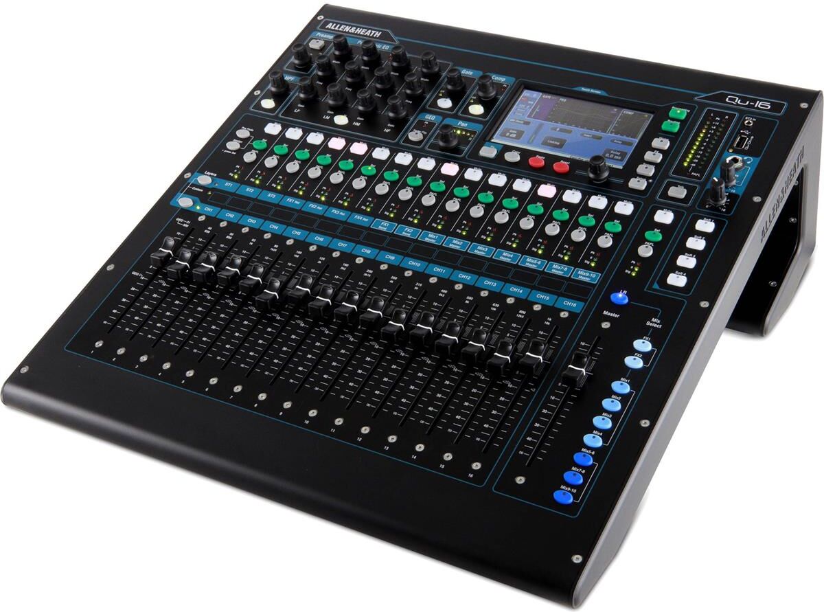 Allen & Heath Allen &amp; Heath QU-16 Rackmountable 16 Channel Digital Mixer, Chrome Edition