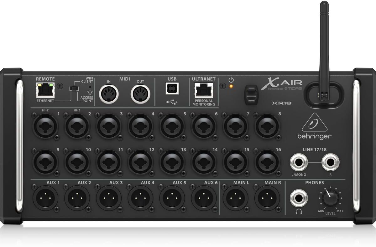 Behringer XAir XR18 18-Channel 12-Bus Digital Mixer for iOS or Android Tablet