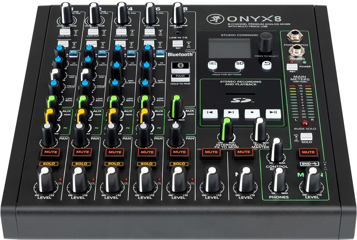 Mackie Onyx 8-Channel Premium Analog Mixer with Multi-Track USB