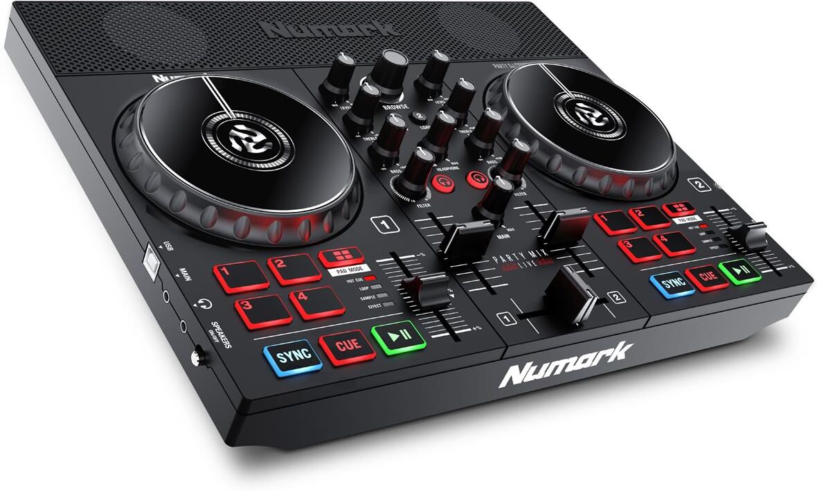 Numark Party Mix Live DJ Controller with Built-In Light Show and Speakers